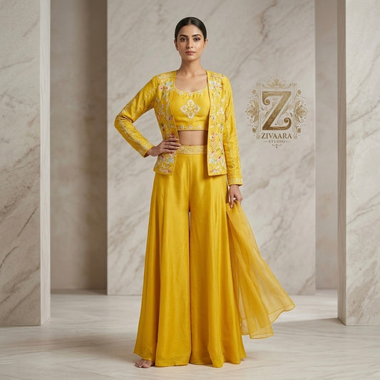 Radiant Surya Ensemble - Co-ord Set by ZIVAARA Studio